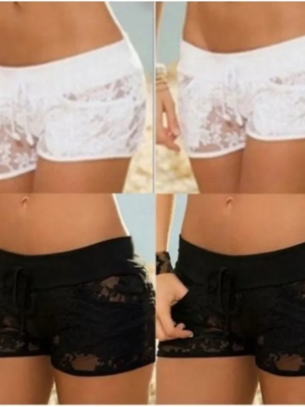 Women's Hot Pants Shapewear Black Purple Red Sexy Lace Short Sports Solid Colored S M L XL 2XL