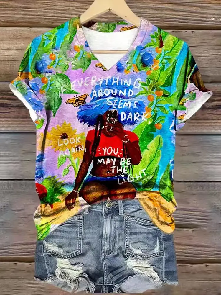 Women'S If Everything Around Seems Dark Look Again You May Be The Light T-Shirt