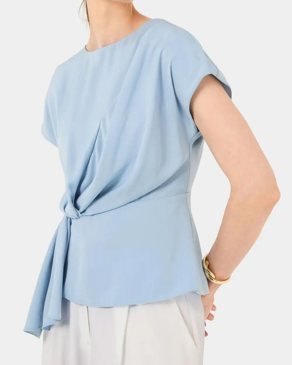 Peplum Design Pleated Top