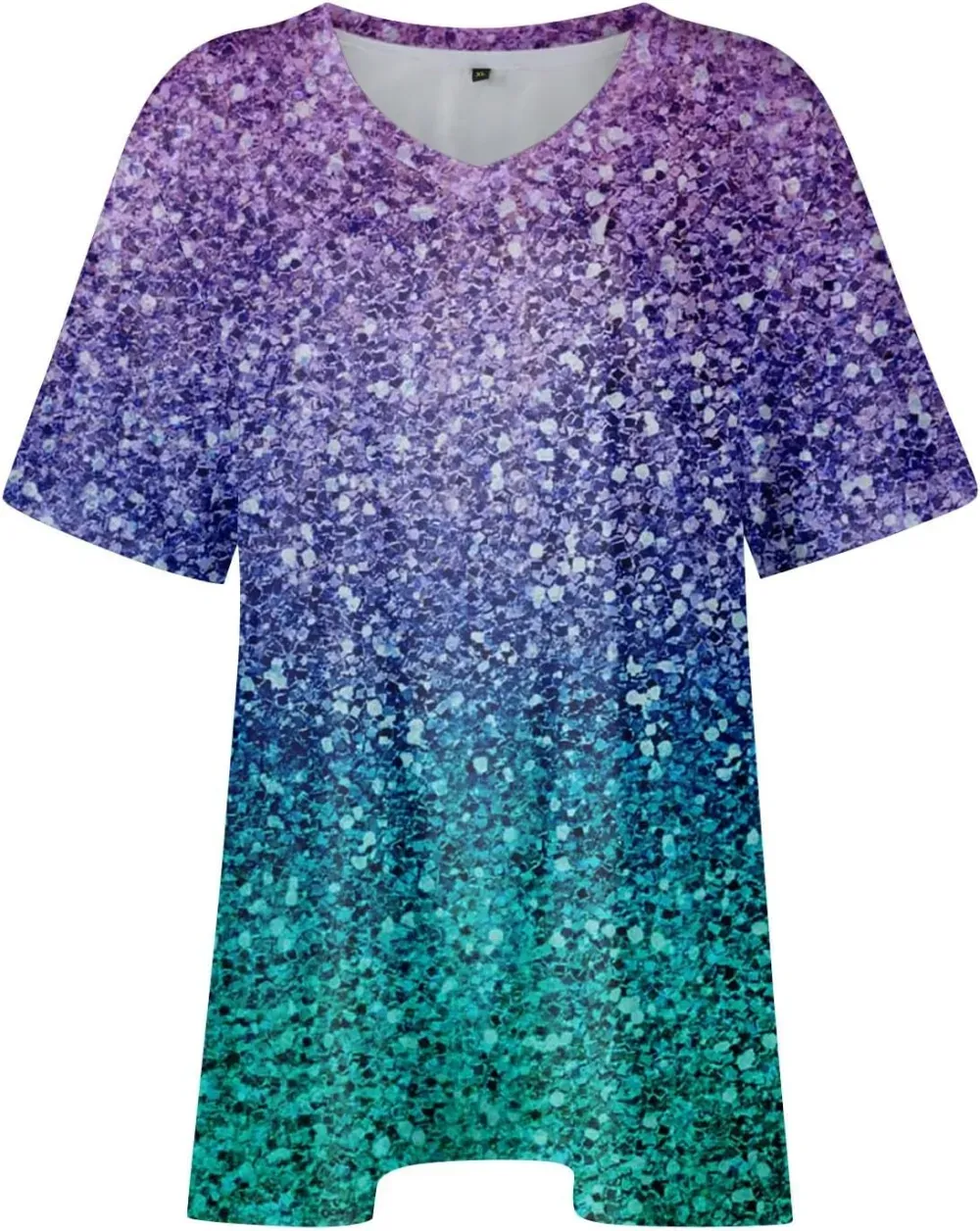 Plus Size Tops for Women Dressy Short Sleeve V Neck Shirts for Women Summer Tops for Women 2024 Floral Print Top