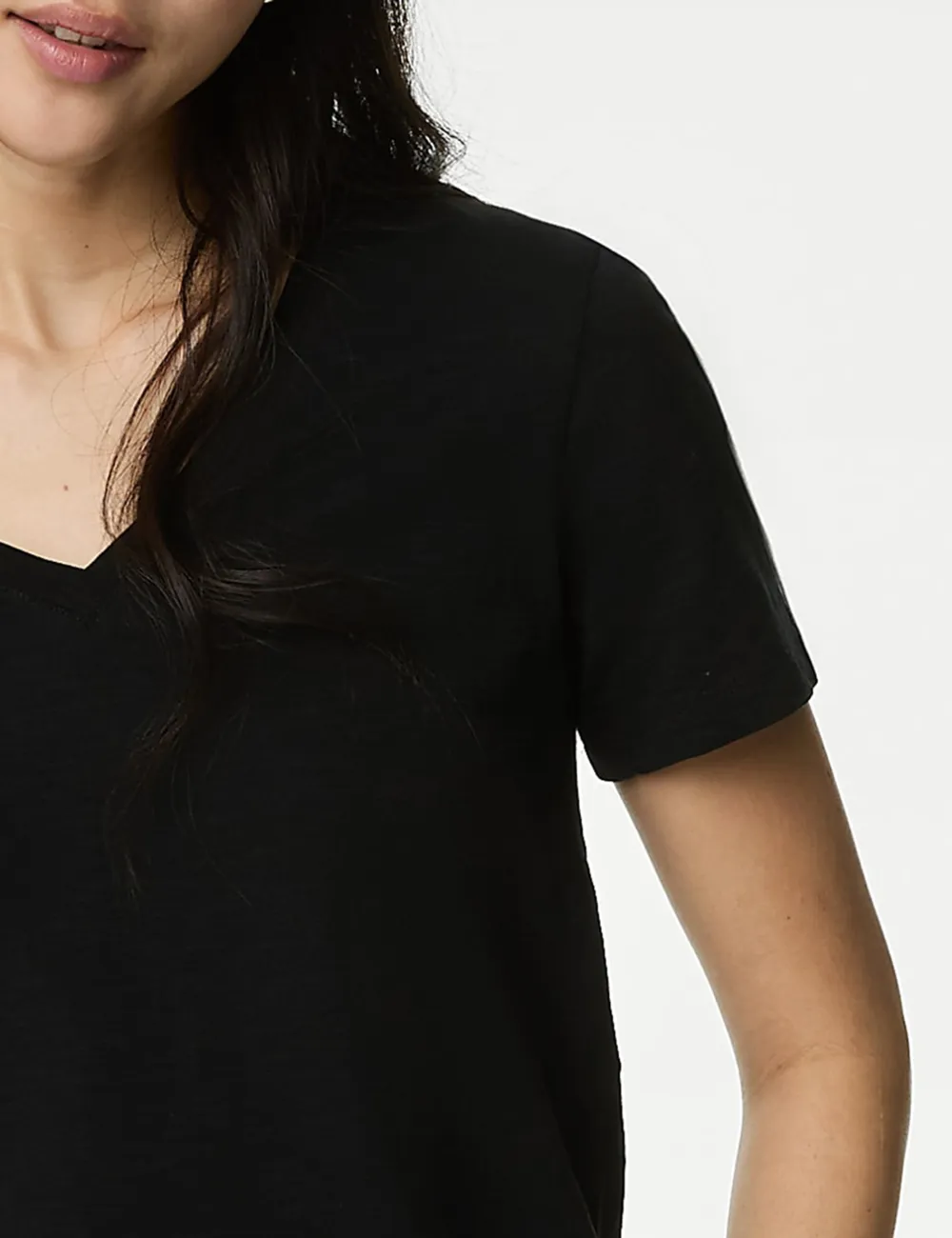 Pure Cotton V-Neck Relaxed T-Shirts