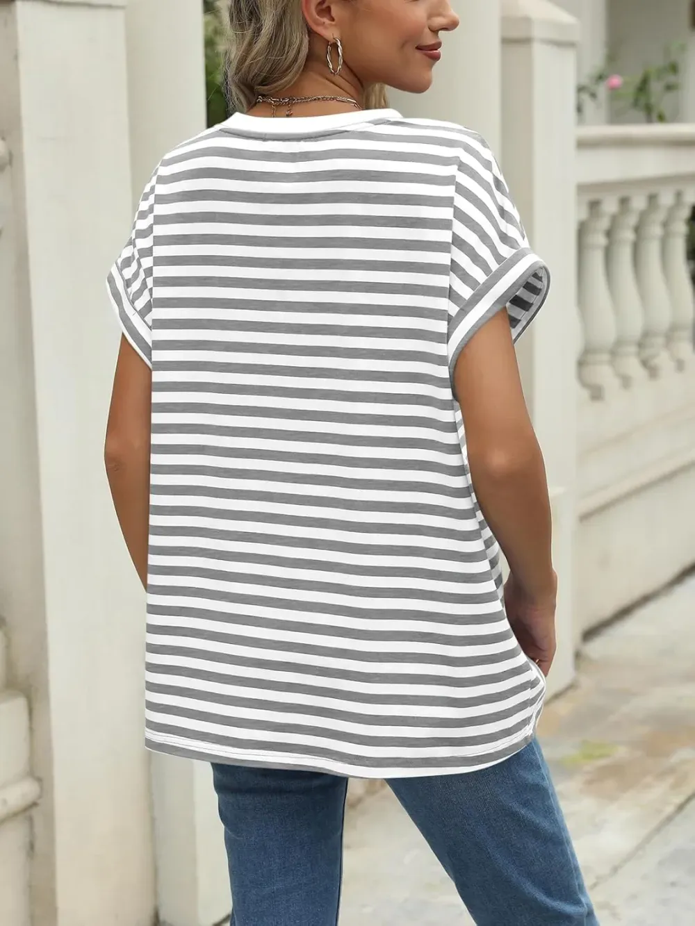 AUTOMET Women Tops Casual Basic T Shirts Loose Fit Crewneck Short Sleeve Summer Outfits