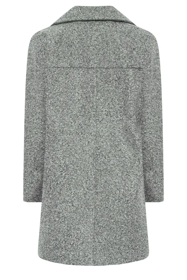 YOURS PETITE Curve Grey Boucle Formal Coat