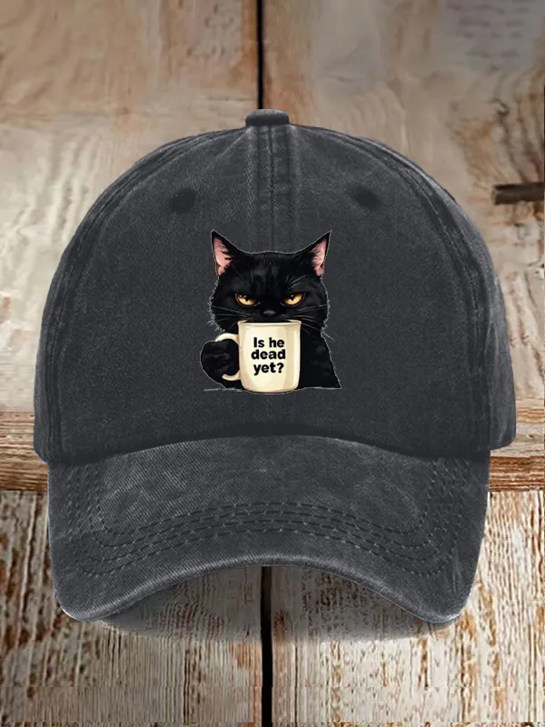 Unisex Casual CAT Washed Cotton Hat