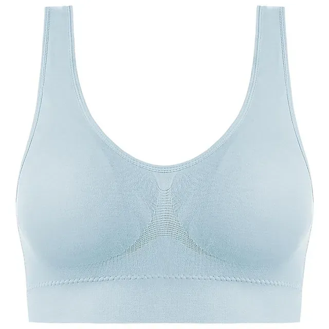 Underwear Women's Plus Size Deep U Comfortable Beauty Back Yoga Vest with Pads No Steel Ring Gathered Shock-proof Sports Bra