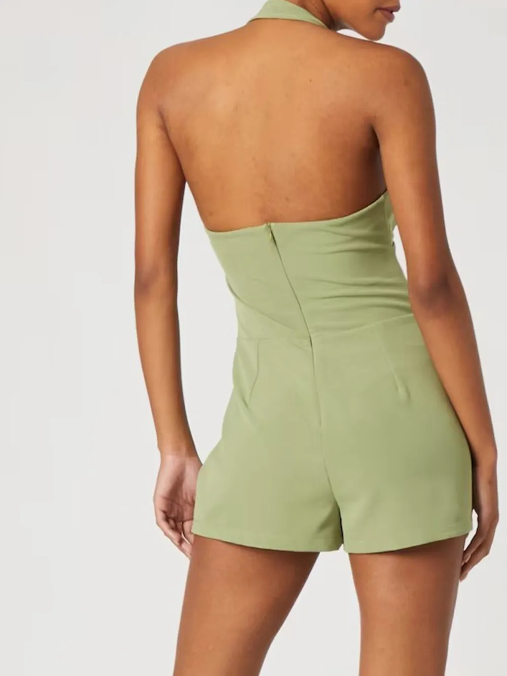 Apple Green Casual Style Short Jumpsuit