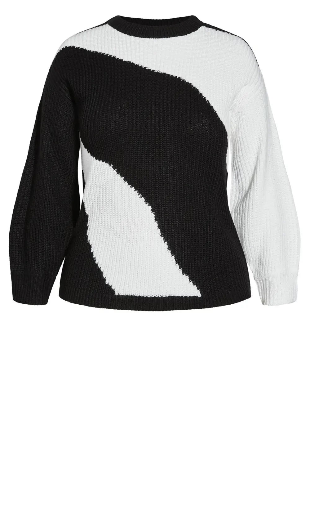 Evans Black Mono Colour Block Jumper
