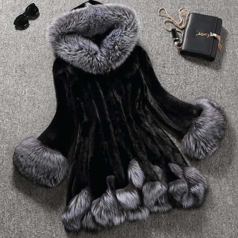 Medium Length Fox Fur Coat