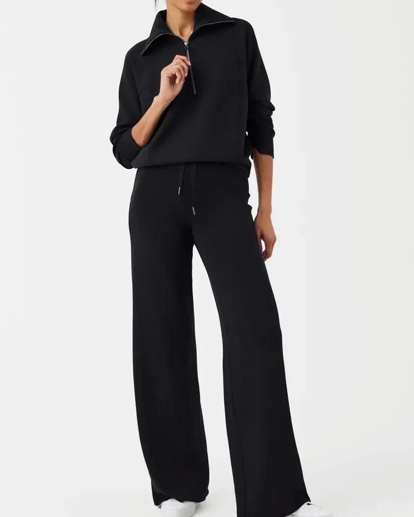 Very Black Half Zip Sweatshirts