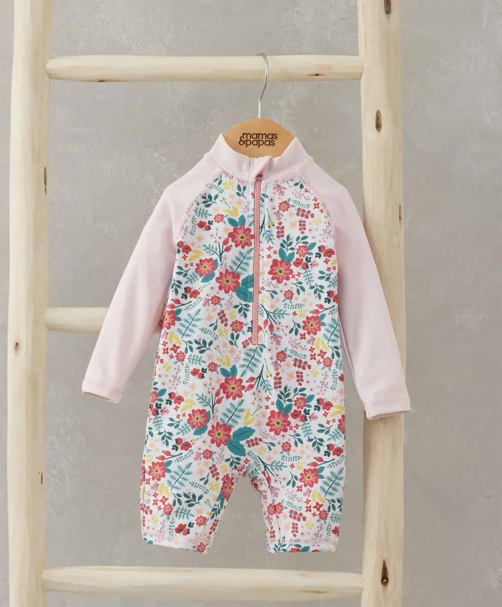 Long Sleeve Rashsuit Swimwear - Floral