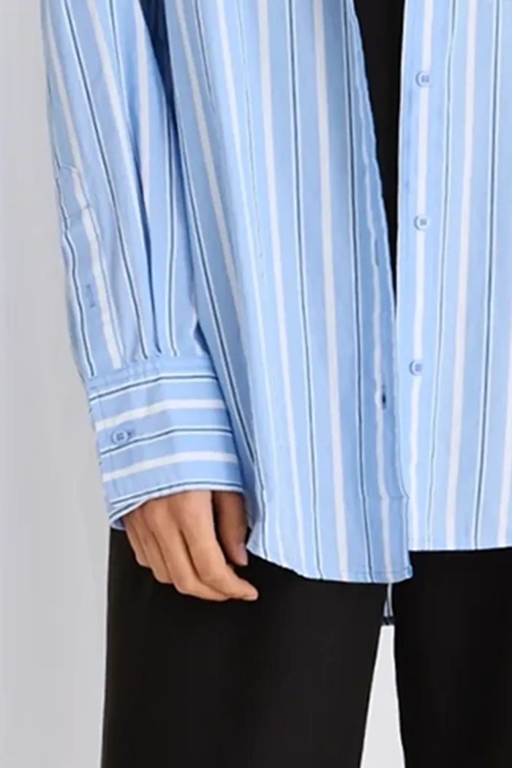 Blue Stripe Oversized Shirt