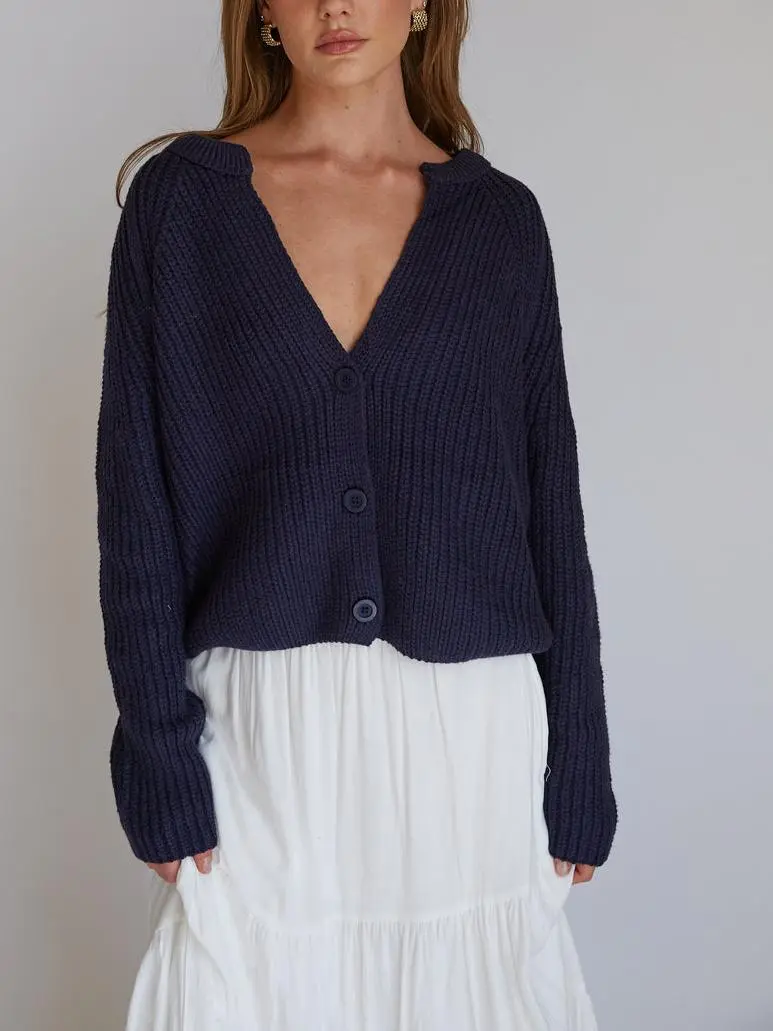 Iris Chunky Knit Button Up Cardigan