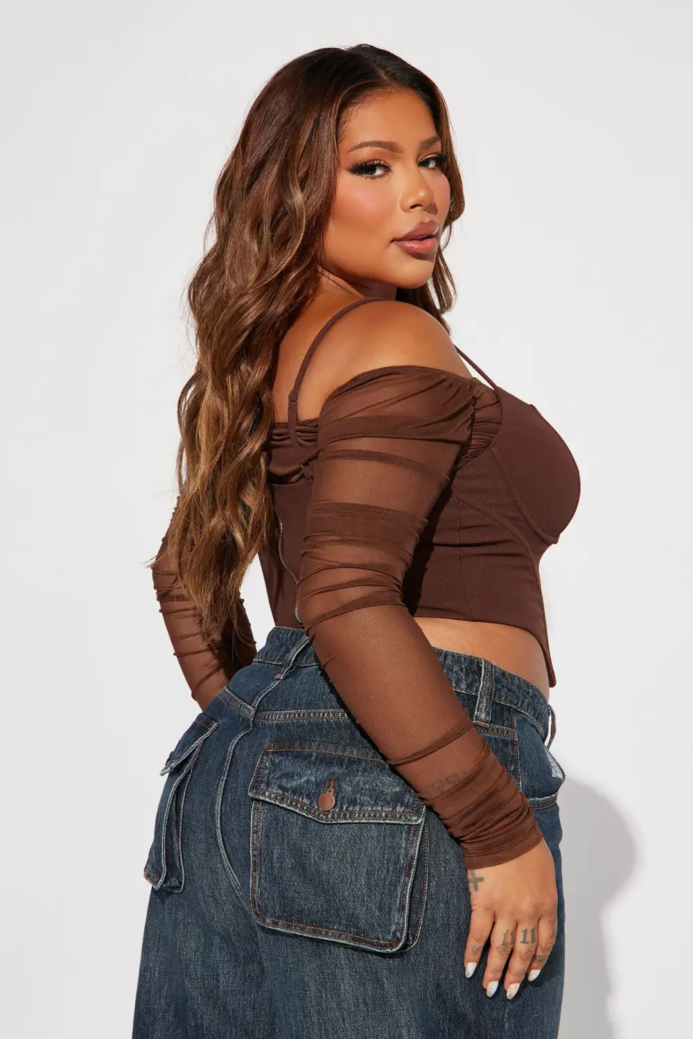 Evelyn Corset Top - Chocolate