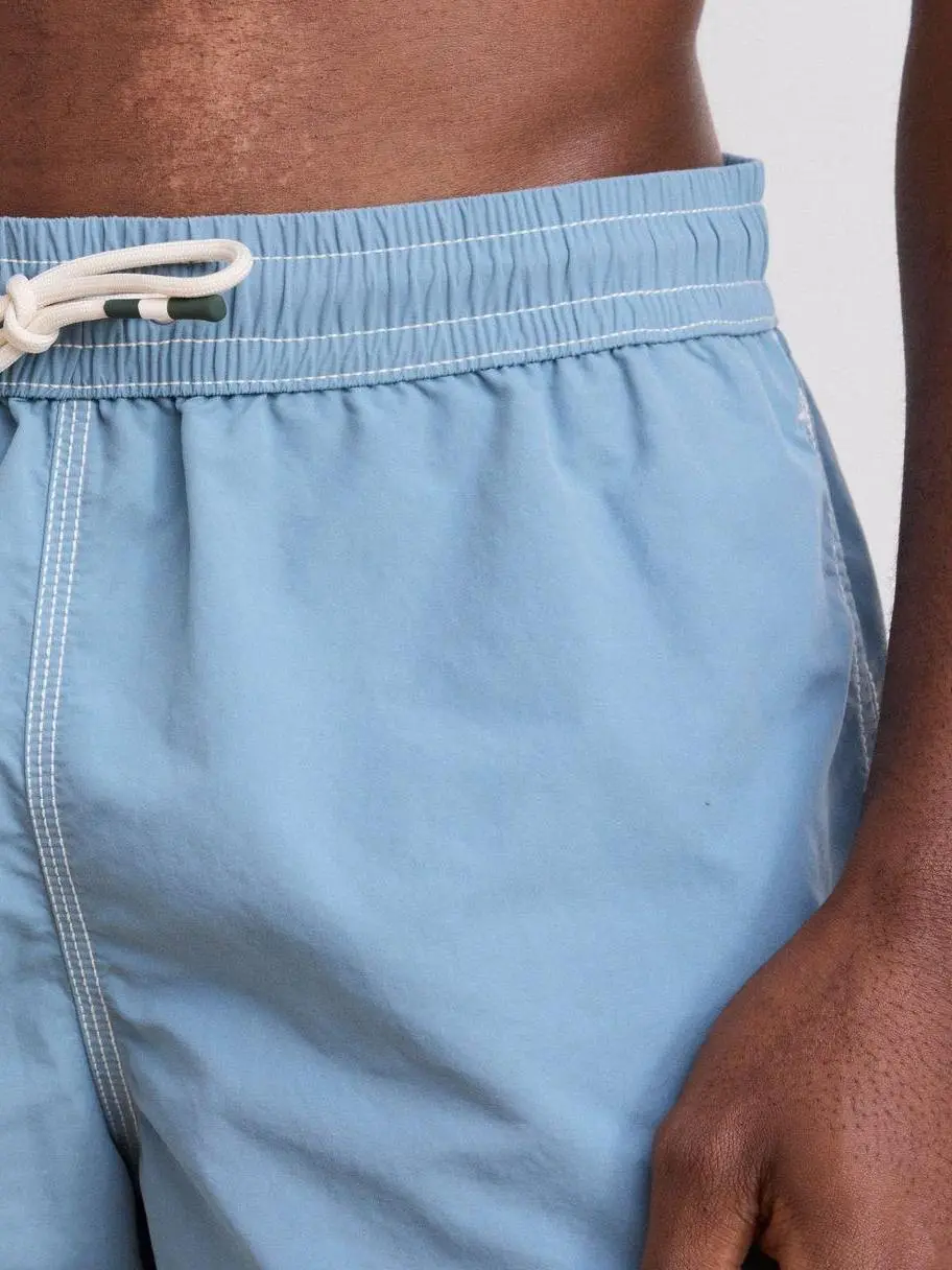 Loose Casual Comfortable Breathable Storm Blue Swim Trunks