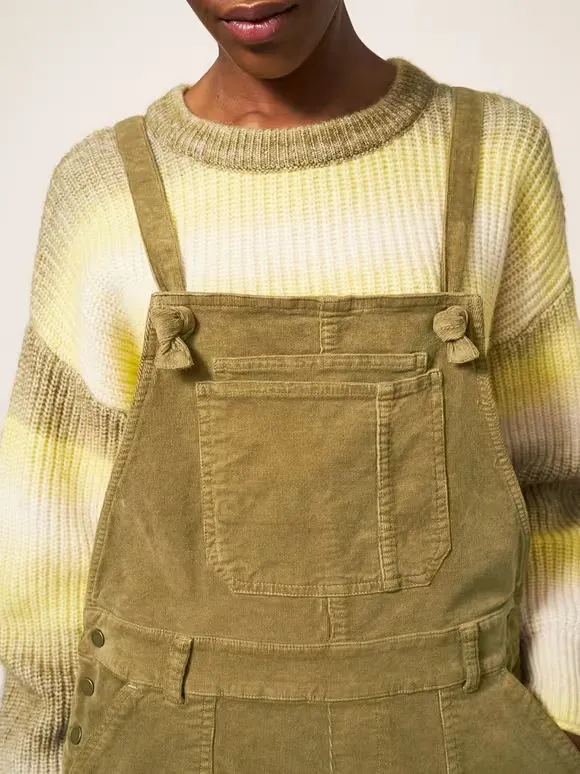 Dungaree In Khaki Green