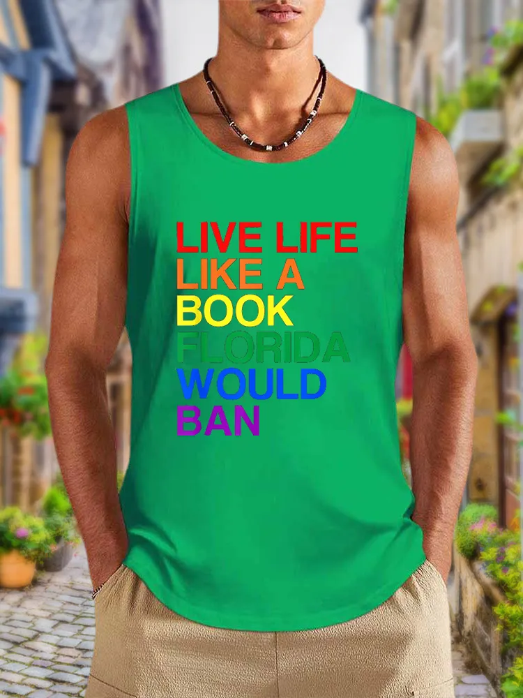 Men'S Vests Live Like Book In Florida