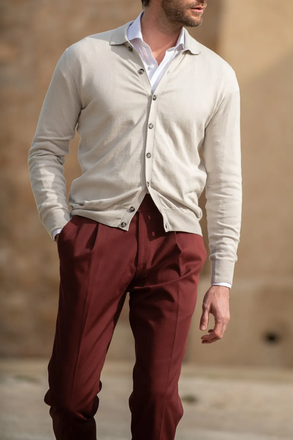 Bordeaux Cotton Trousers