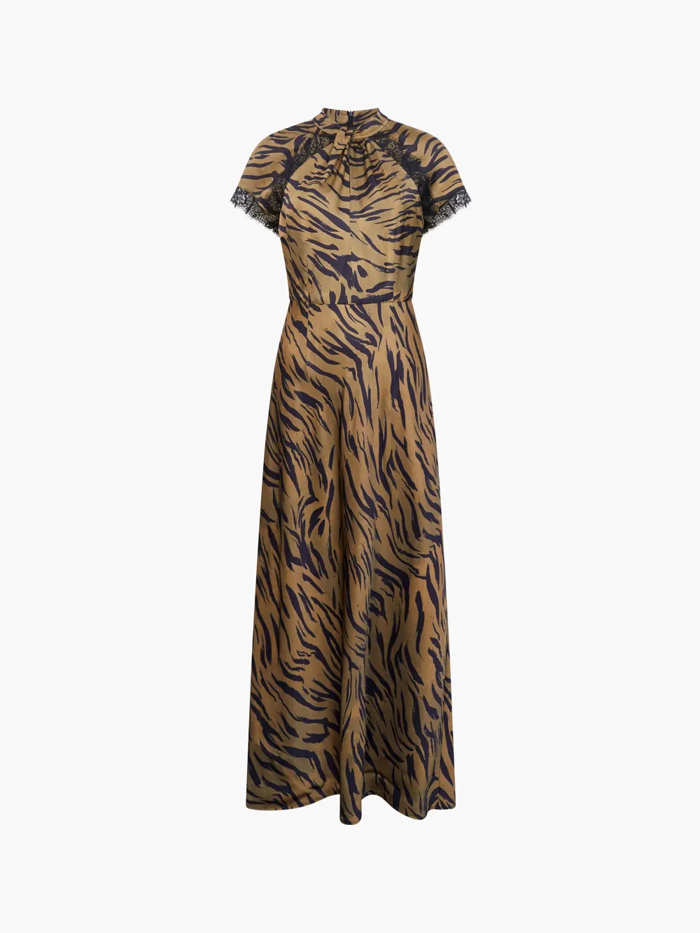 Eco-Friendly Satin Elegant Leopard Print Dress