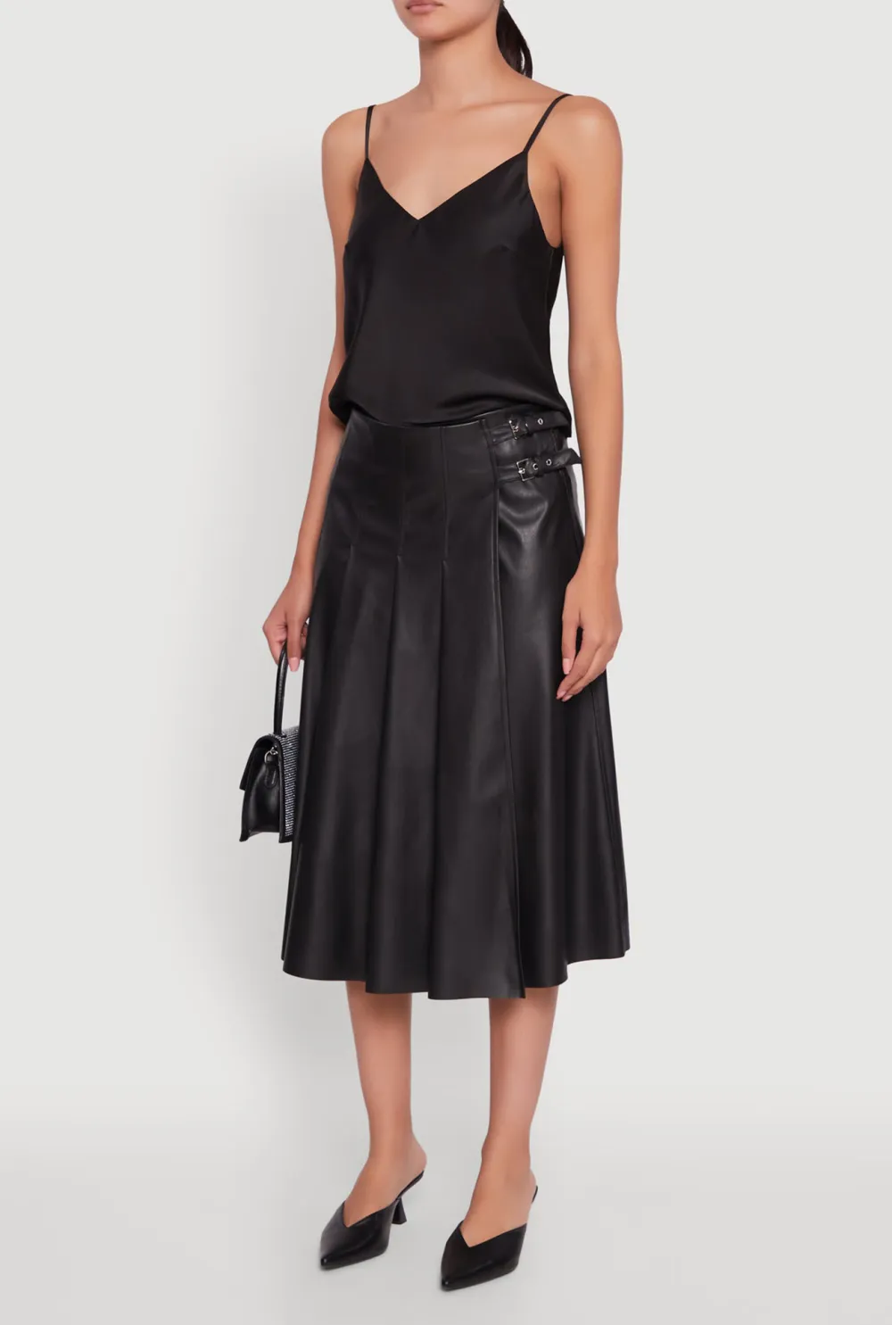 Leather Midi Skirt