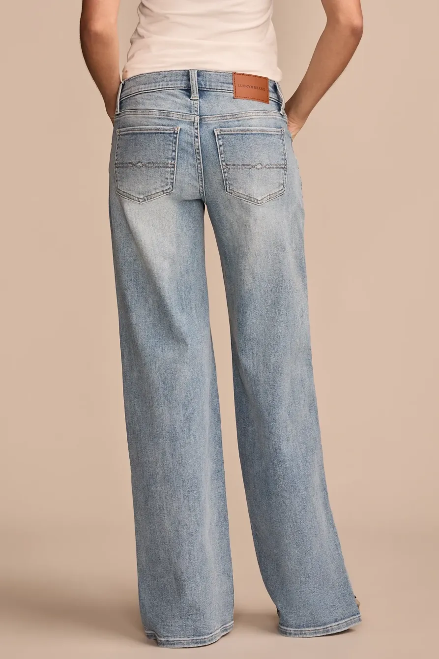 Mid Rise Sweet Wide Leg