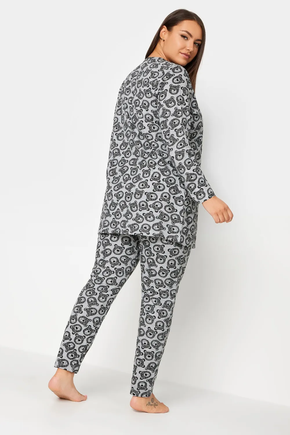 YOURS Curve Light Blue Star Print Tapered Pyjama Set