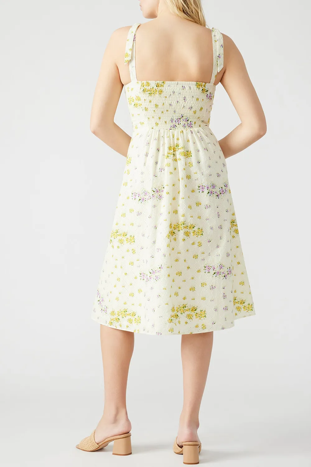 SWEETHEART NECKLINE DRESS WHITE