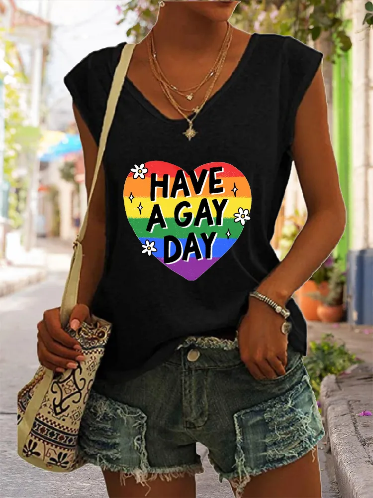 Women's Have A Gay Day V-neck Vest