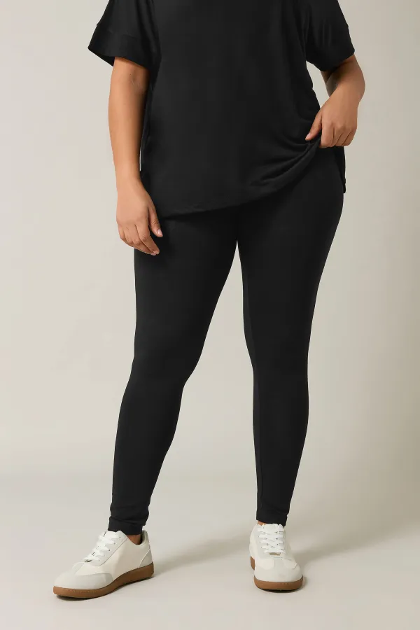 EVANS 2 PACK Curve Black Cotton Stretch Leggings