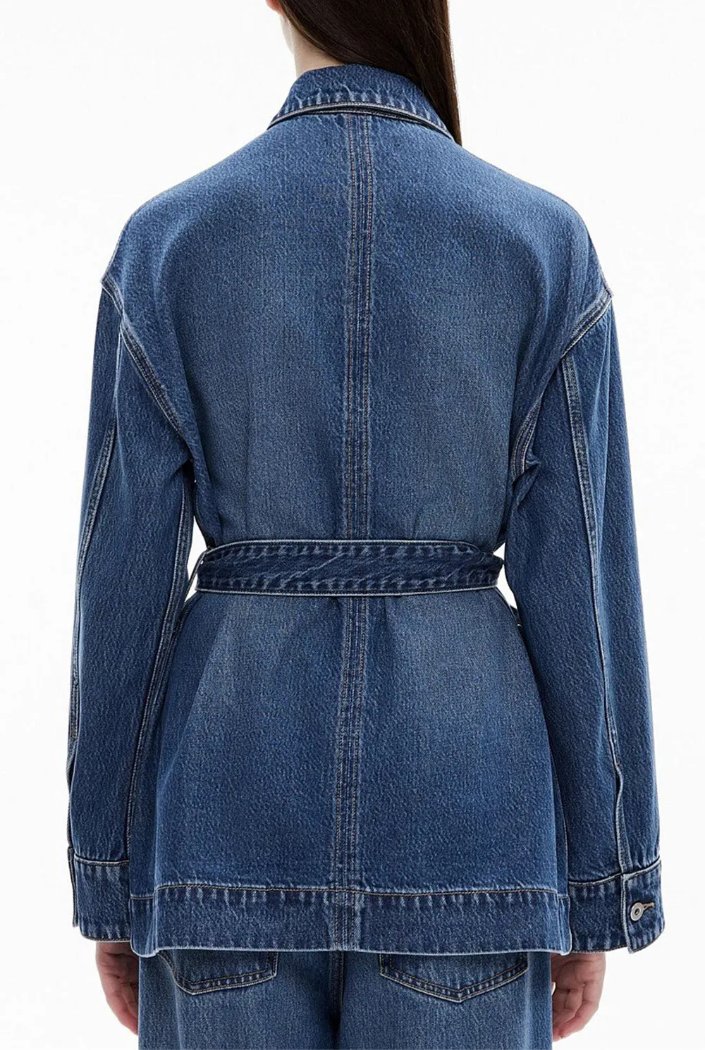 Washed Denim Waistcoat Shirt