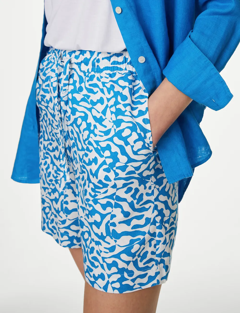 Printed Twill Shorts