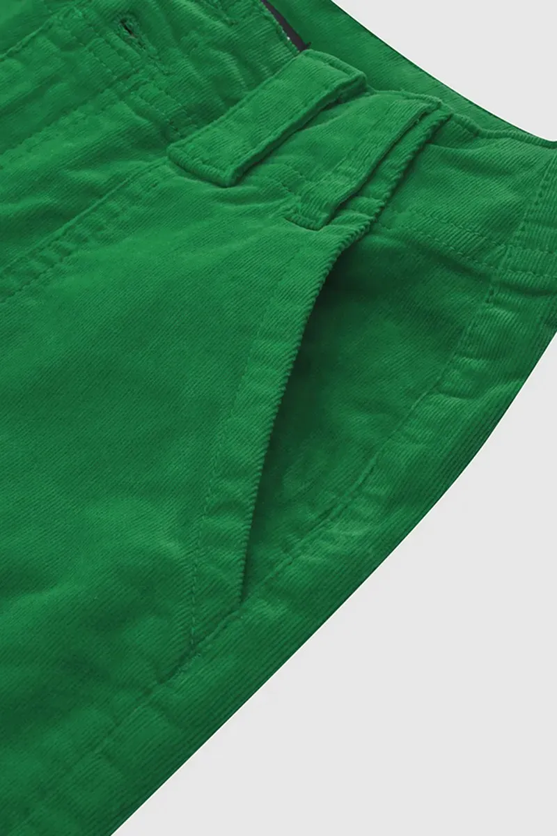 Corduroy Dual Button Zip Fly Low Waist Flare Pants