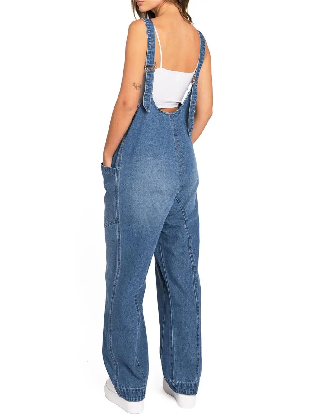 Light Blue Denim Overalls Jumpsuit