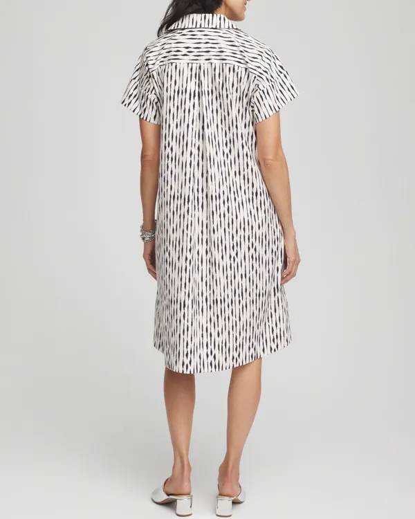 Irregular Hem Striped Pleated Dress