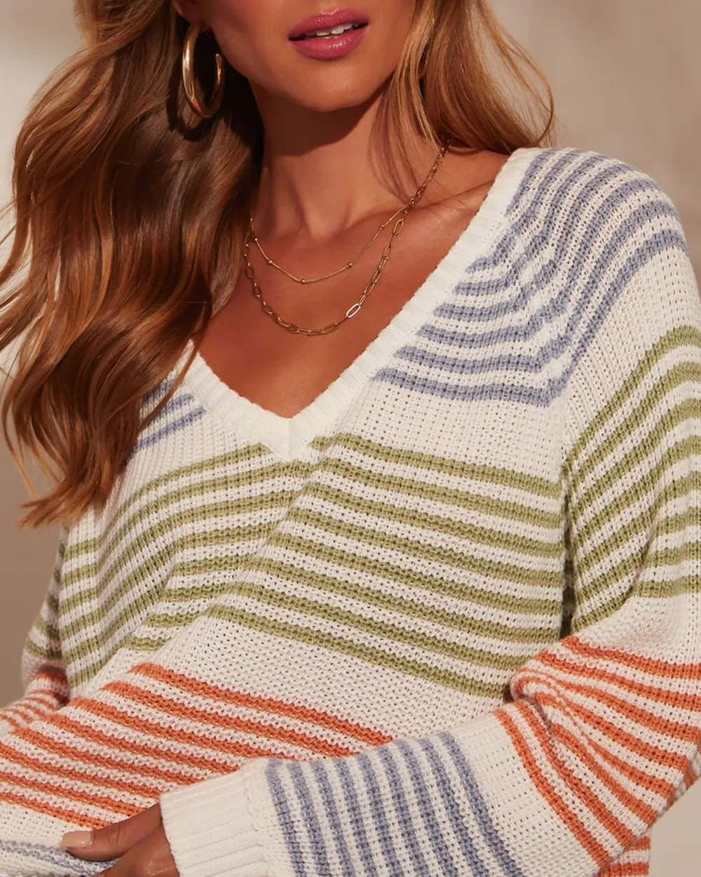Striped Oversized Pullover Sweater