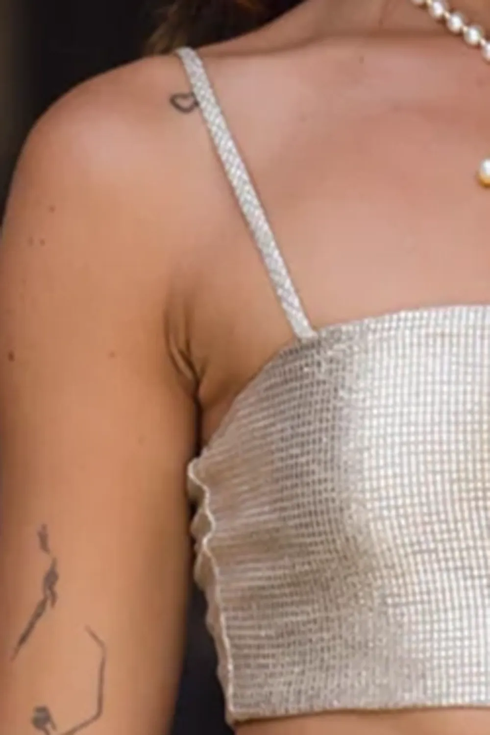 Sexy Shimmering Cropped Top