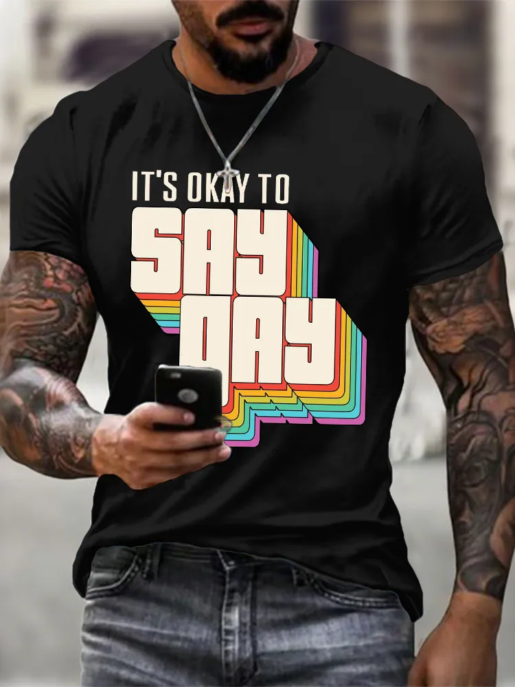 Men'S It'S Okay To Say Gay T-Shirt