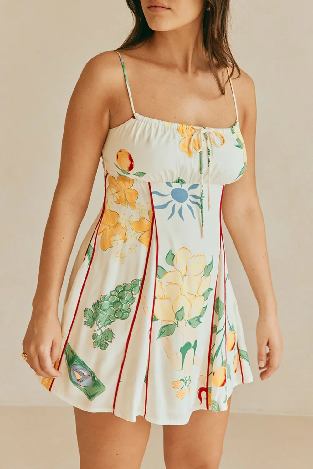 Floral Print Spaghetti Strap Mini Dress