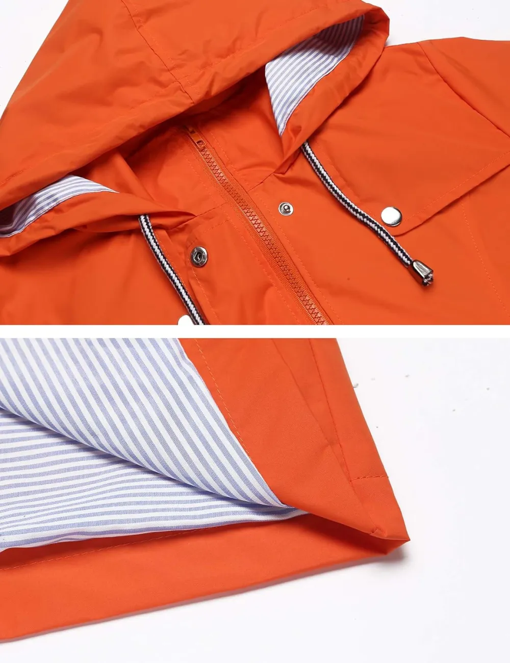 LOMON Raincoat Women Waterproof Long Hooded Trench Coats Lined Windbreaker Travel Jacket S-XXL