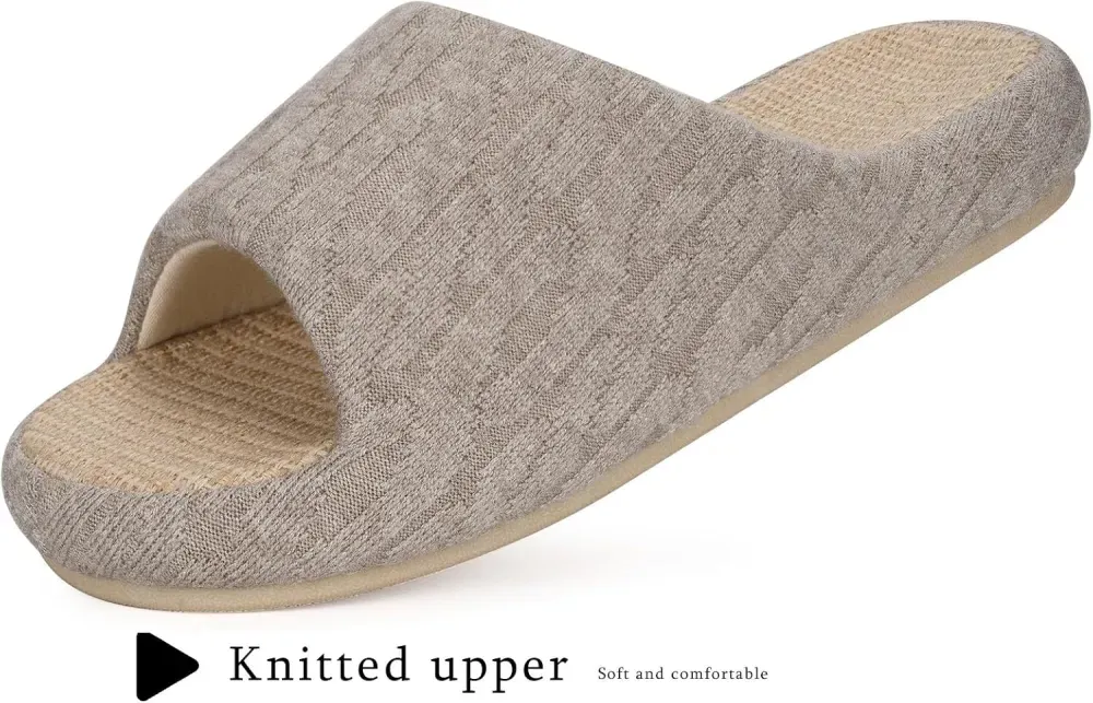 Slippers for Women Memory Foam Open Toe House Slippers Cute Comfy Bedroom Slides Slip on Slippers for Summer Indoor