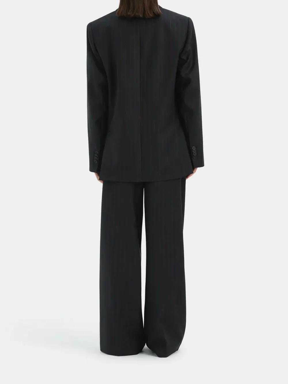 Casual Style Red Pinstripe Blazer