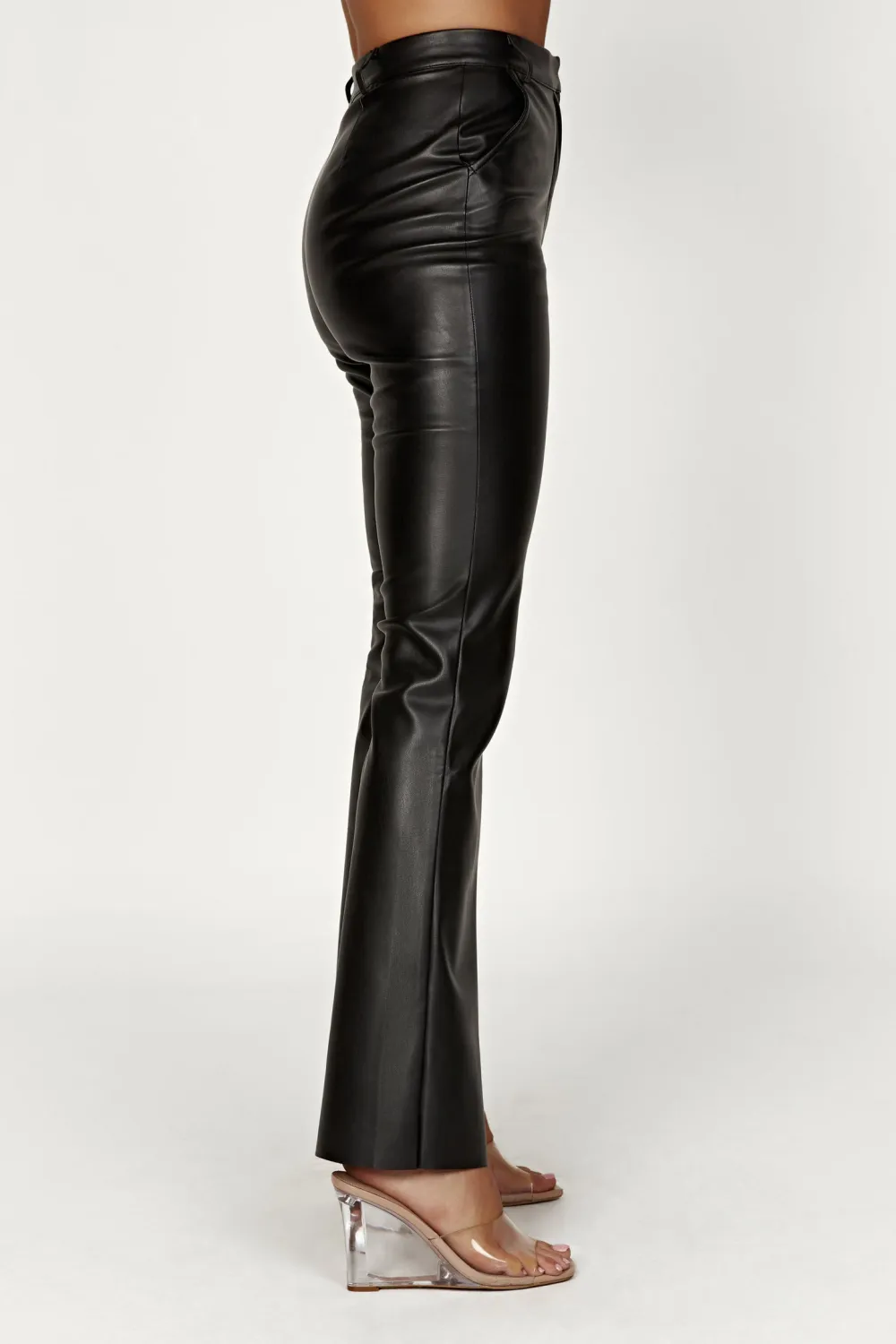 Straight Leg Faux Leather Pants