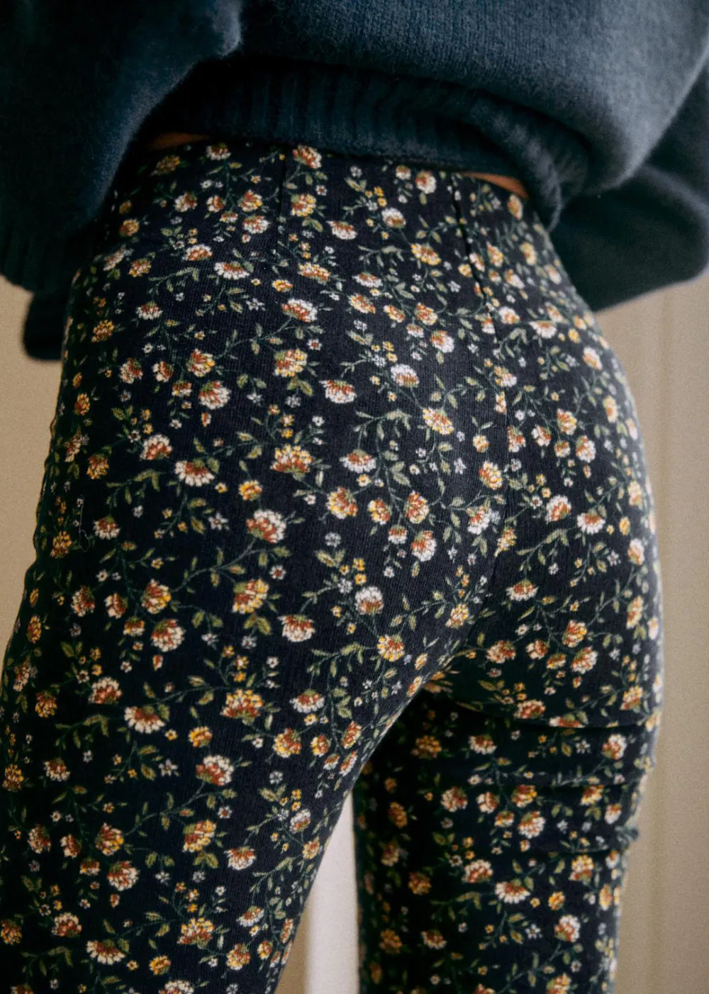 High Waist Printed Trousers