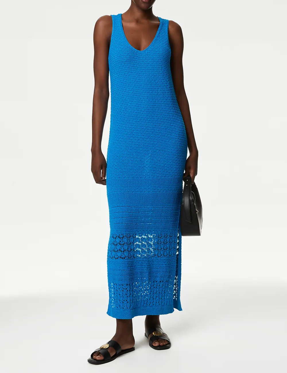 Textured Midi Knitted Maxi Dress