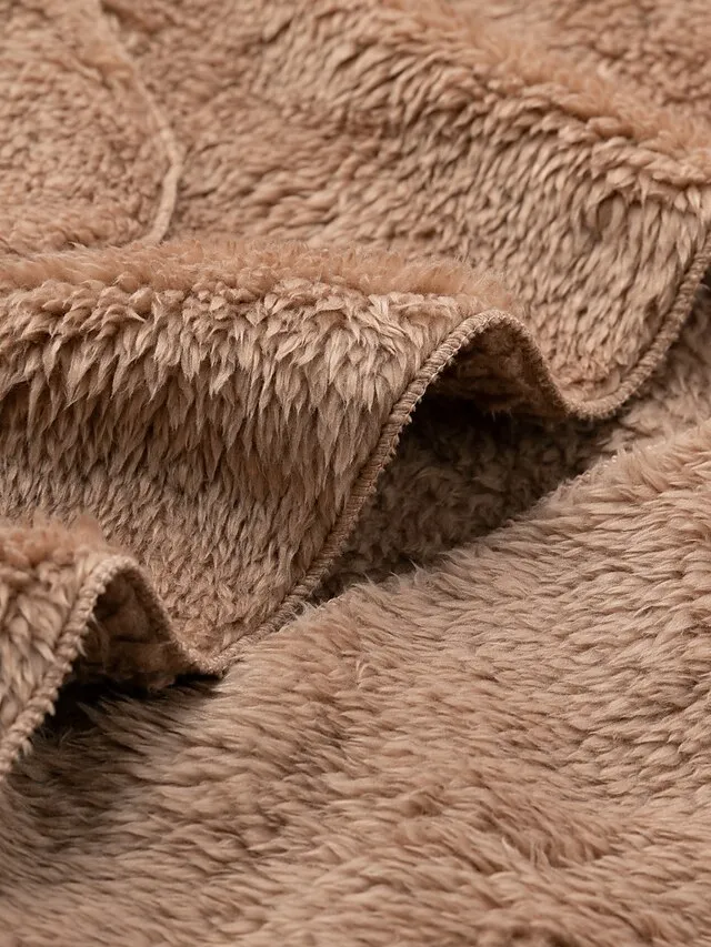 Women's Fleece Jacket Sherpa Jacket Teddy Coat Coat Outdoor Street Daily Fall Winter Long Coat Regular Fit Warm Breathable Casual Jacket Long Sleeve Solid Color Pocket with Pockets Black White Pink