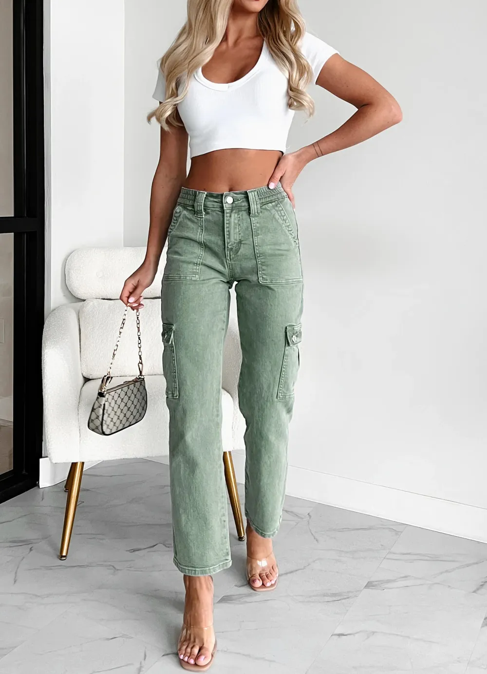 Army Green Work Jeans