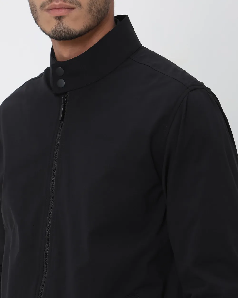 Versatile Comfortable Slim-Fit Black Jacket