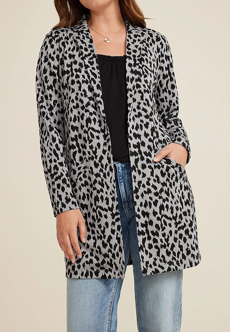 Casual Style Longline Blazer