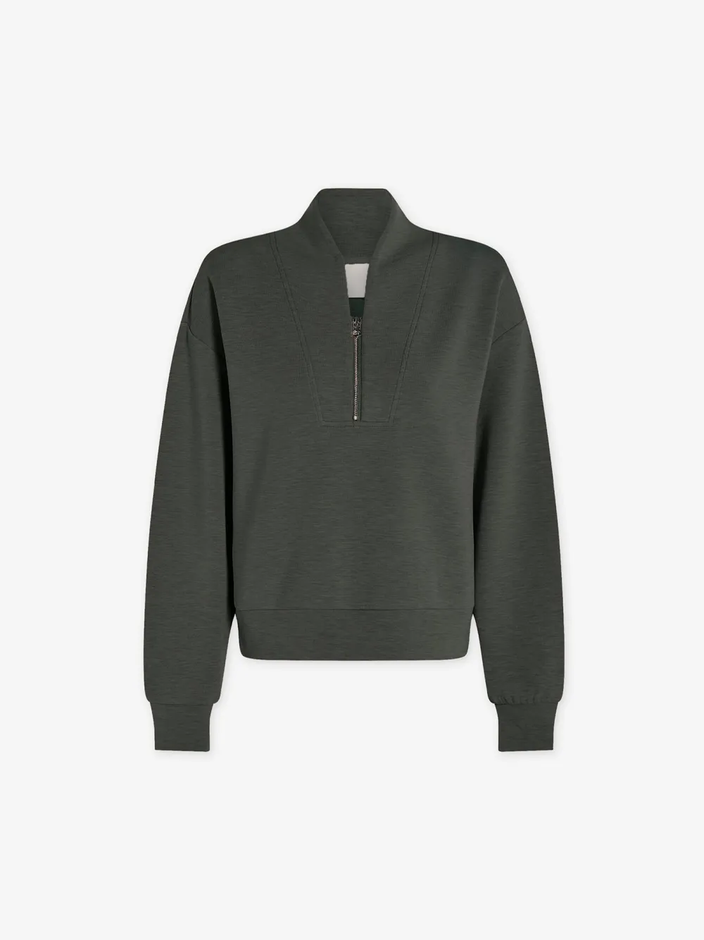 Chic Half-Zip V-Neck Oversized Sweatshirt