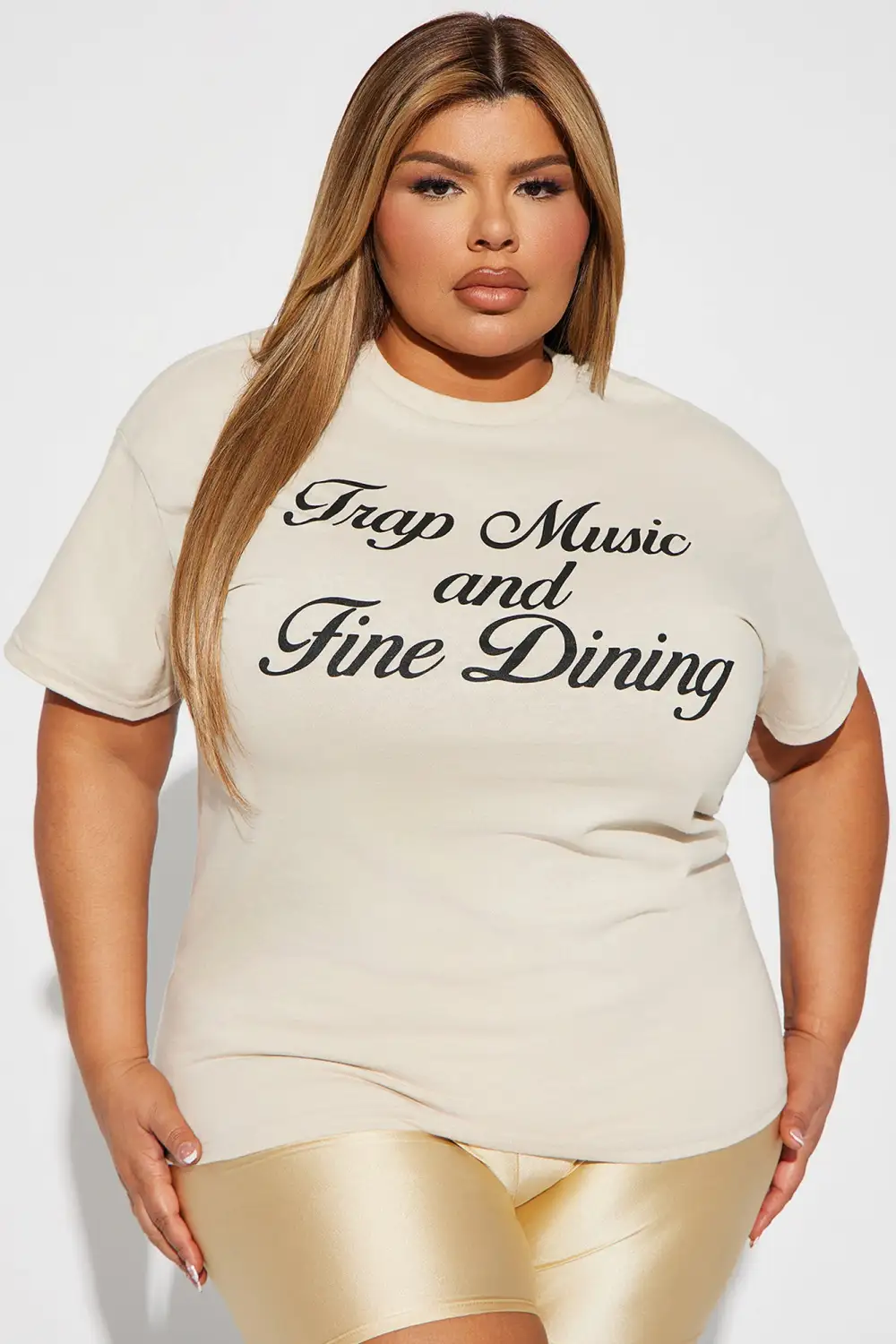 Finer Things In Life Graphic Tee - Beige