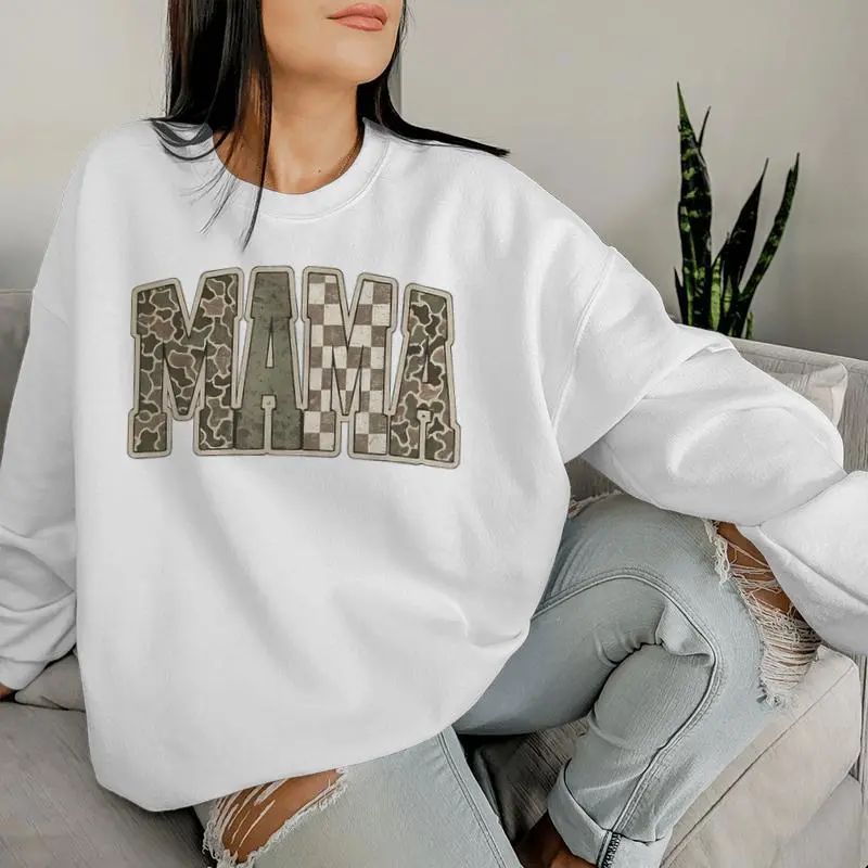 Mama Mommy Happy Mother's Day Mom Life Retro Camouflage Women Sweatshirt